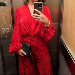 Silvia Tcherassi Red Arnetia Jumpsuit Rouge